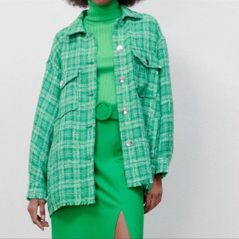 Plaid zara over shirt worn twice